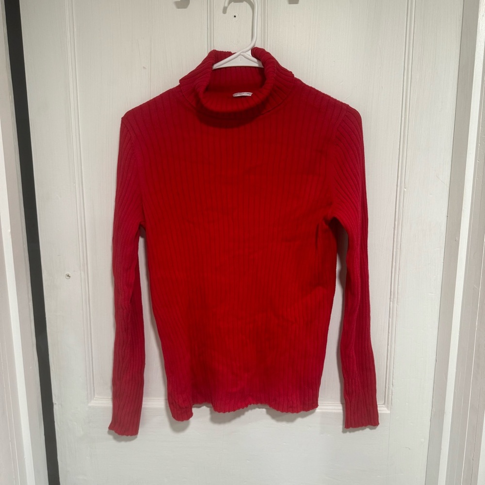 Vintage red turtleneck sweater